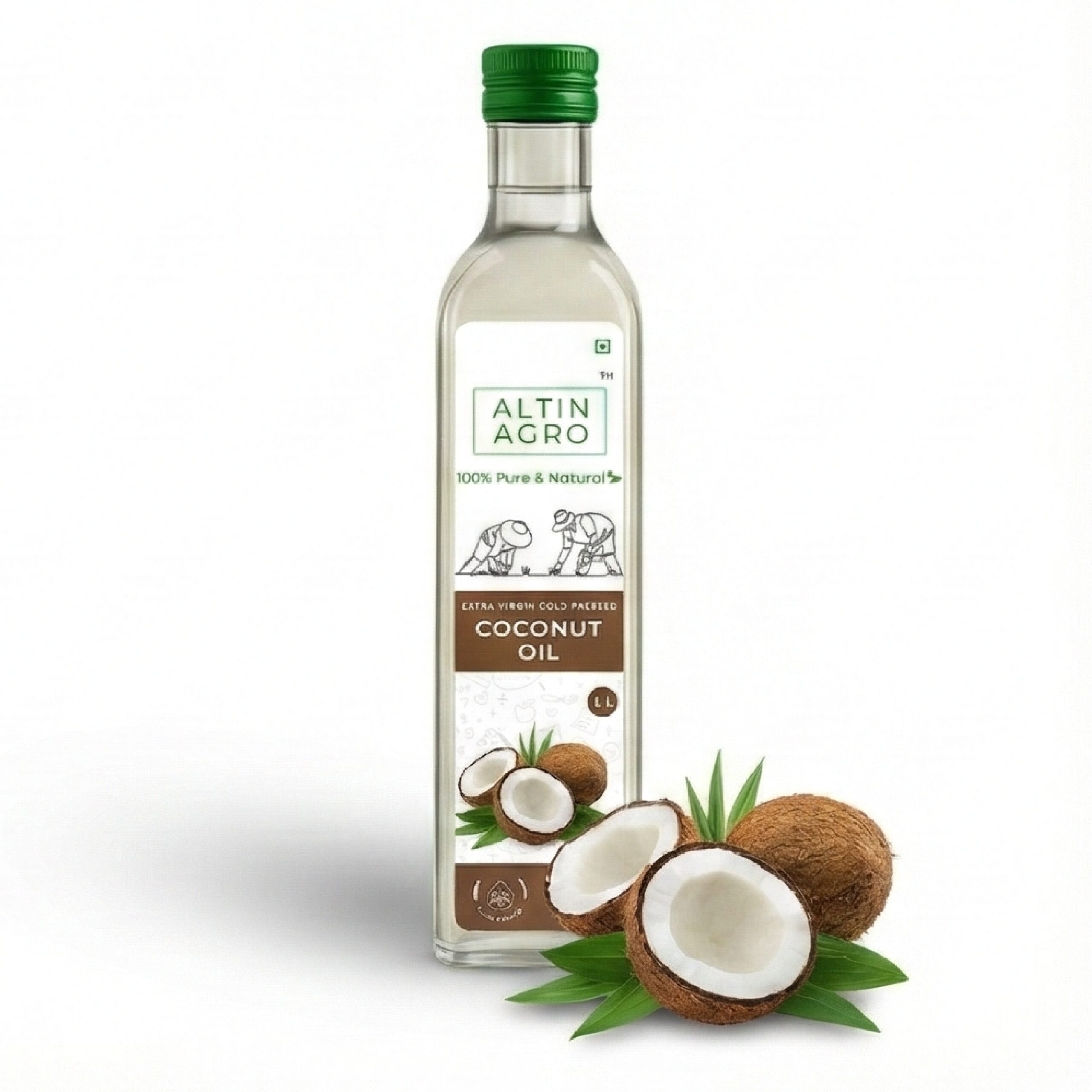 ALTIN AGRO Extra Virgin Cold Pressed Coconut Oil (1L)